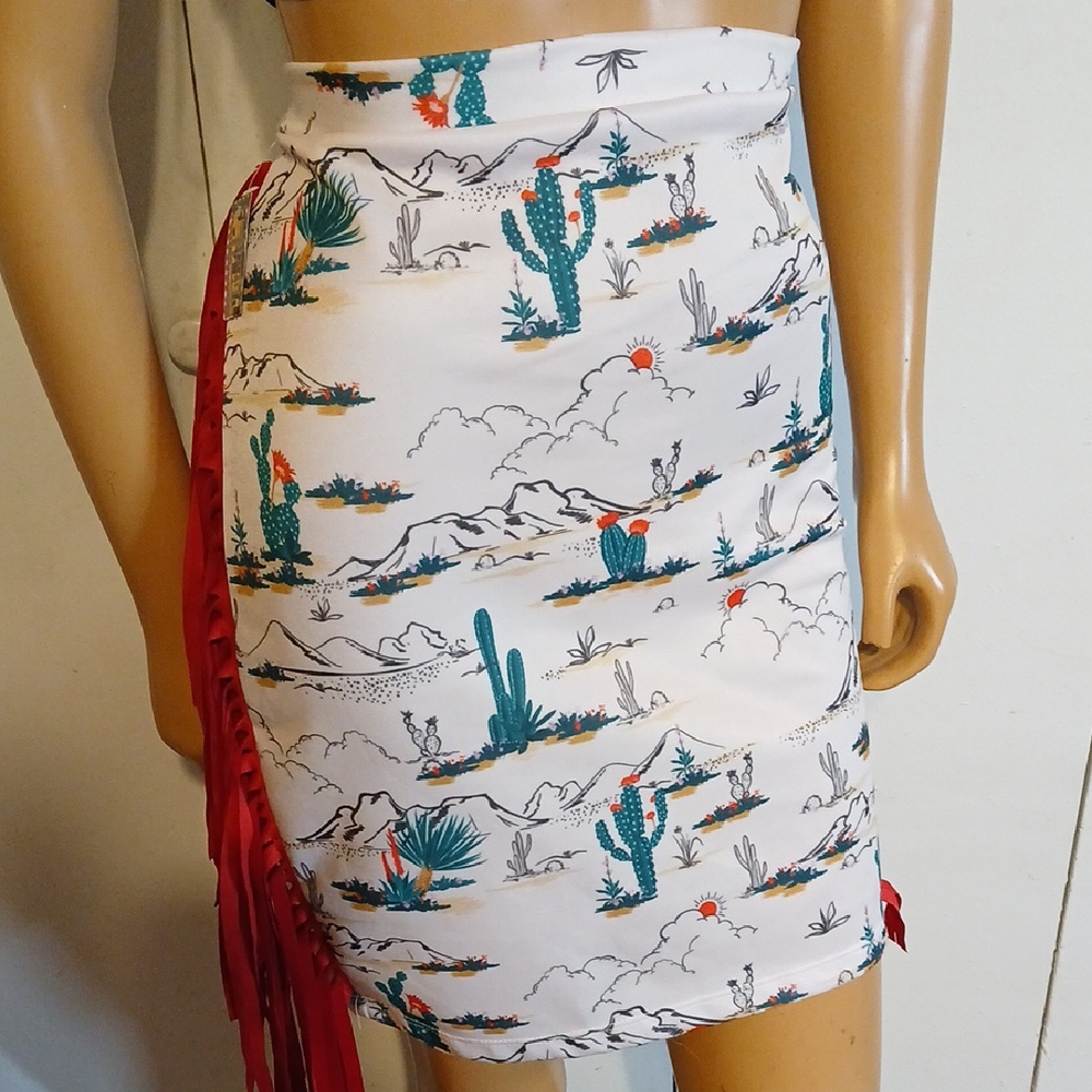 Chic Western Print Skirt